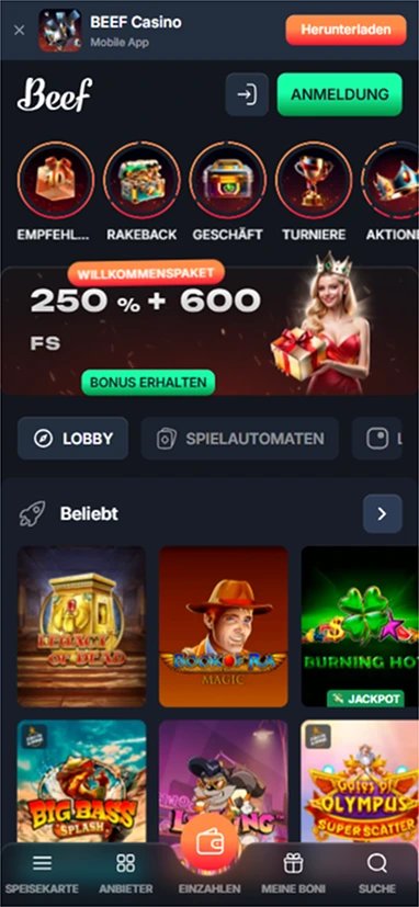 Beef Casino Erfahrungen im Test - Echte Erfahrungsberichte aus Deutschland - overview